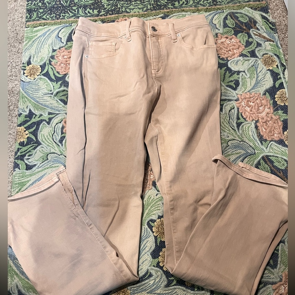 Beige express flare pants